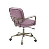 TiramisuBest Pink Leather Ergonomic Office Chair with 3" Cushion, Adjustable Height - 3 of 4