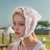 Unique Bargains French Lace Triangle Bandana White 1 Pc - 2 of 4