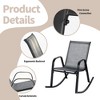 Tangkula 2pcs Patio Rocking Chair Heavy-Duty Metal Rocker Outdoor Anti-Slip Gray - 4 of 4