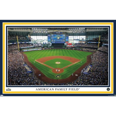 Milwaukee Brewers Official MLB Baseball Retro-Style Logo Poster