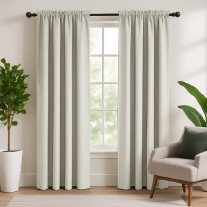 Deconovo Room Darkening Curtain Set – 2 Panels, Rod Pocket, Thermal - 1 of 4