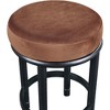 Meridian Furniture,Monette Cognac Velvet Counter Stool - 3 of 4
