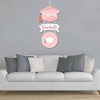 Big Dot of Happiness Rose Gold Grad - Hanging Porch  Graduation Party Outdoor Decorations - Front Door Decor - 3 Piece Sign - 3 of 4