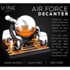 The Wine Savant Airforce Globe Design Whiskey & Wine Decanter Set Includes 4 Airforce Whiskey Glasses & 9 Whiskey Stones - 850 ml - 2 of 4