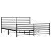 vidaXL Metal Bed Frame with Headboard&Footboard Black 72 in.x83.9 in. California King - 4 of 4