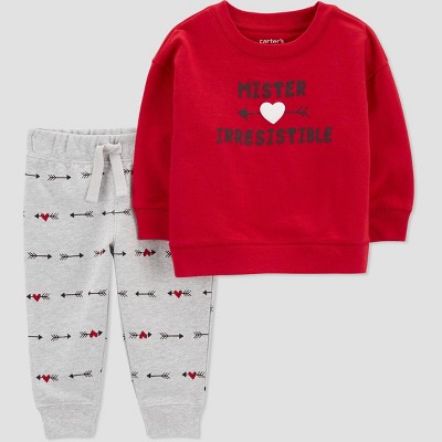 Carter's Just One You®️ Baby 2pc Valentine's Day Mr. Irrisistible Top & Bottom Set - Red