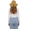 Laundry By Shelli Segal Women's Straw Cloche Hat with Folded Back Bow - Crochet Hat For Women - 3 of 4
