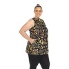 Plus Size Floral Sleeveless Tunic Top - White Mark - 2 of 4