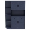 Tiramisubest Hall Cabinet with Storage - Left/Right Design Wooden Sideboard with 4 Hooks, Entryway Organizer - 4 of 4