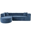 109.2" Chenille L-Shape Modular Sectional Sofa with Two Throw Pillows, High-Density Foam Filled - 4 of 4