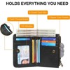 BEAFUP Women’s Small RFID Blocking Vegan Leather Wallet - Compact Lightweight Design for Travel & Daily Use, with Zipper Coin Pocket - 2 of 4