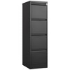 TIRAMISUBEST 4 Drawer Vertical File Cabinet with Lock - Black Mobile File Cabinet - 4 of 4