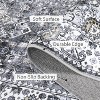 Acekool 9x12 Washable Area Rug, Soft Non-Slip Oriental Medallion Carpet, No Shedding Large Floor Mat for Living Room Bedroom Dining Room, Grey - 3 of 4