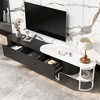HDZNVF Modern Extendable TV Stand for TVs up to 75 Inches - 2 of 4