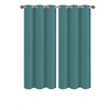 Solid Blackout Thermal Grommet Curtain Panels With Foam Backing (Set of 2) - 2 of 3