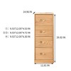 MAYEERTY Solid Oak Chest of Drawers, 4 Drawer Storage Cabinet for Bedroom Office Living Room - 3 of 4