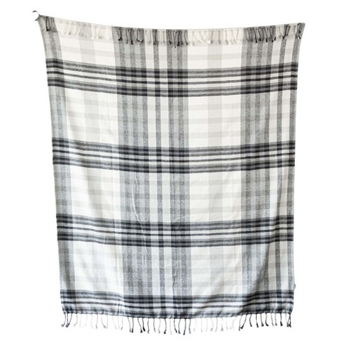 Black woven throw discount blanket