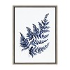 18" x 24" Sylvie Botanical Fern Indigo Framed Canvas by Sara Berrenson Gray - Kate & Laurel All Things Decor - 2 of 4