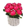 10" Artificial Peony Arrangement in Basket - National Tree Company - image 4 of 4