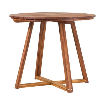 PAGED Contemporary Wood Outdoor Table Rectangle Patio Dining Table with Rot-resistant Build for Patio, Poolside, Courtyard