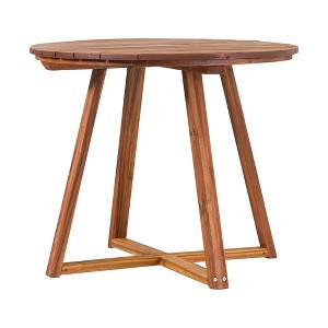 PAGED Contemporary Wood Outdoor Table Rectangle Patio Dining Table with Rot-resistant Build for Patio, Poolside, Courtyard - 1 of 4