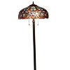 Chloe Lighting Sadie Tiffany-style 2 Light Victorian Floor Lamp 18" Shade - 3 of 3