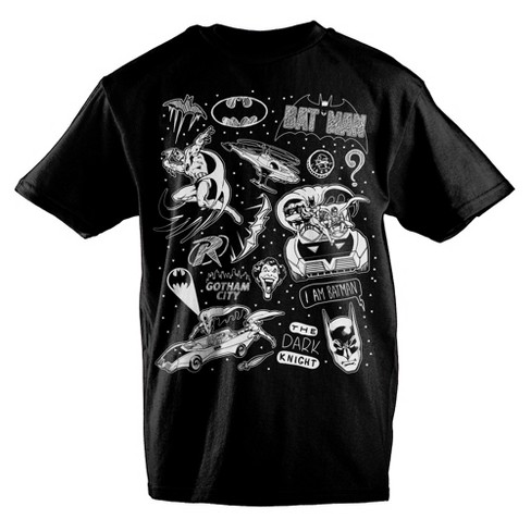 Dc Comics Batman Chalk Artwork Youth Boys T-shirt : Target