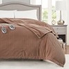Gulches Brown Micro Fleece Heated 62x84 Blanket 1 Piece - 3 of 4