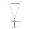Alilang Vintage-Inspired Gothic Cross Pendant Necklace with Black Crystal Accents - 4 of 4