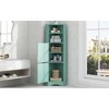 NicBex 61" Triangular Bathroom Corner Cabinet,Freestanding Storage Cabinet with Adjustable Shelves,Doors&Anti-Tipping Device,MDF Board - 3 of 4
