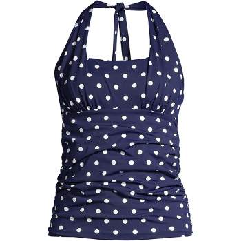 Women's Petite Chlorine Resistant Square Neck Underwire Tankini Swimsuit  Top - Lands' End - Blue - 16 - Yahoo Shopping