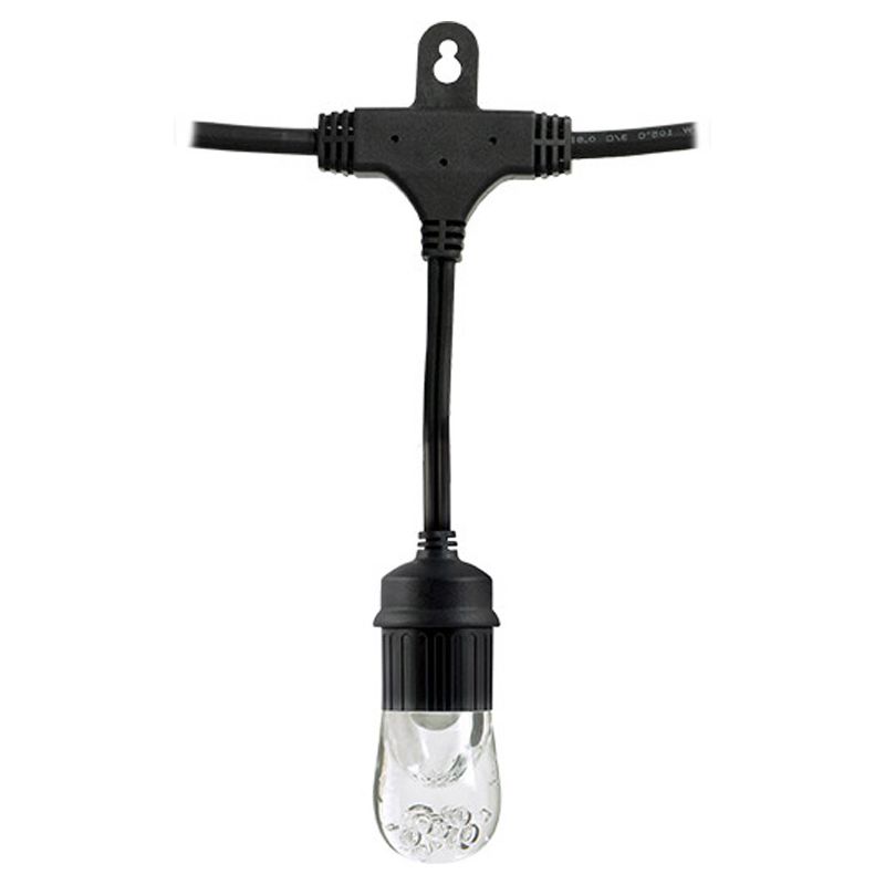 12ct Classic Caf&#233; Outdoor String Lights Integrated LED Bulb - Black Wire - Enbrighten, 3 of 8