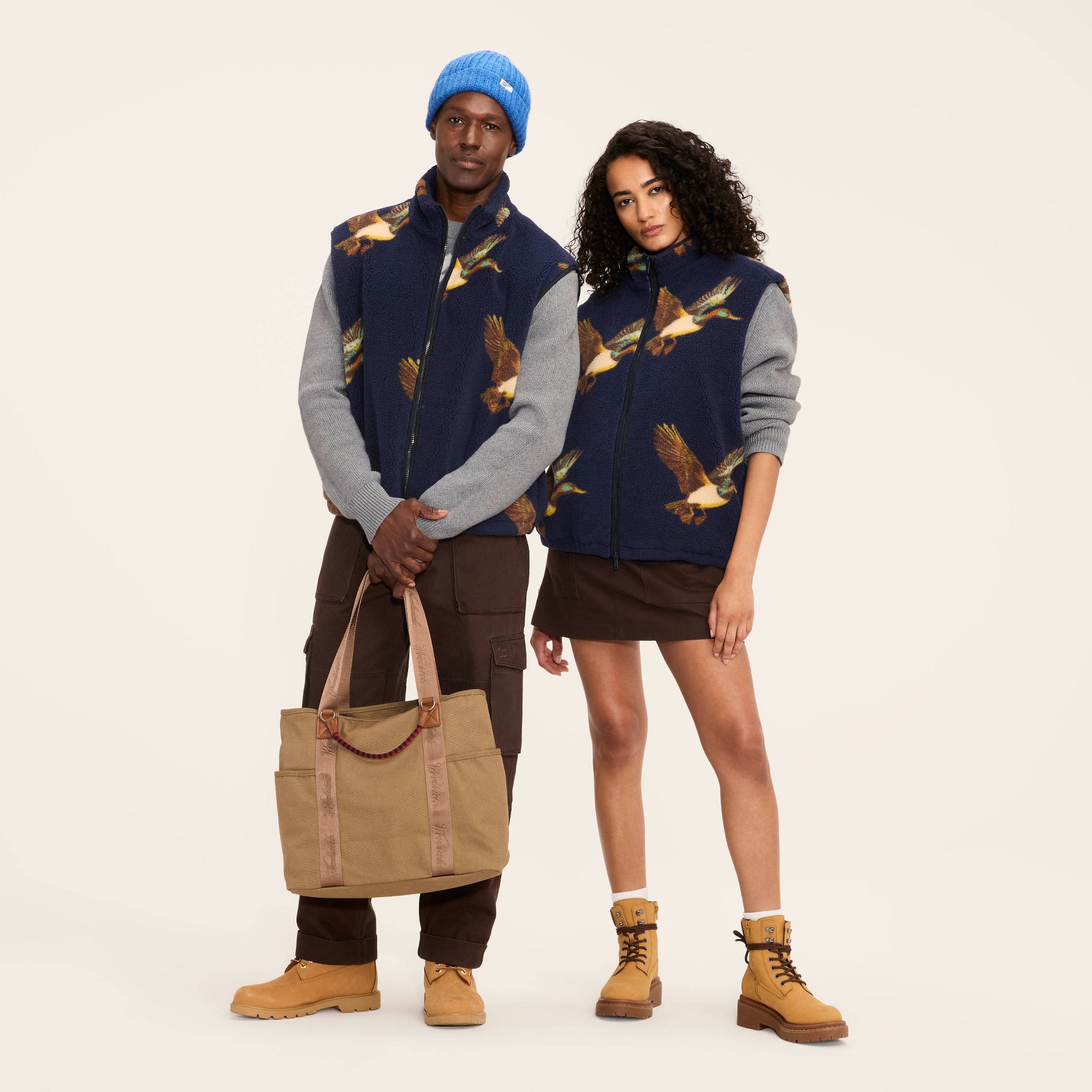 Adult Duck Print Fleece Vest - Woolrich x Target Navy M