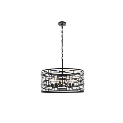 Elegant Lighting Kennedy 5 - Light Pendant in  Black