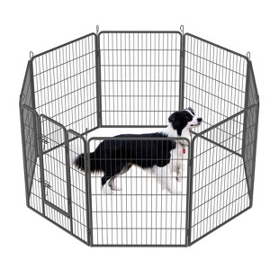 Bencmate Pet Crates and Houses Secure Portable Pet Fence, Pet Exercise Pen for Outdoor, for Outdoor Adventures Home Use, Black, 32"*32"*40" - 1 of 4