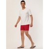 Lars Amadeus Men's Summer Beach Solid Color Mesh Lining Drawstring Waist Swim Shorts - 4 of 4