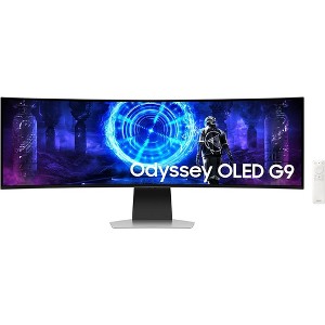 Samsung 49" Odyssey OLED G9 Dual QHD 240Hz 0.03ms Curved Gaming Monitor - (G95SD) - 1 of 4