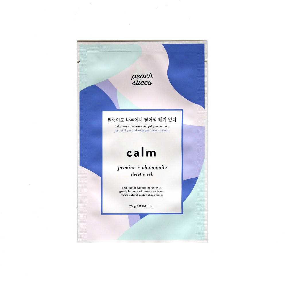 UPC 818000020085 product image for peach slices Calm Face Mask Sheet - Jasmine + Chamomile - 0.84 fl oz | upcitemdb.com