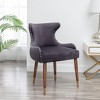 NicBex Velvet Accent Chair,Upholstered Living Room Chairs with Mid-Height Curved Tufted Backrest,Modern Armchair,Accent Chairs for Living Room - 2 of 4