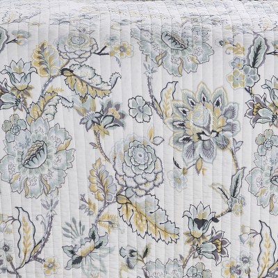 Ophelia Spa Reversible Floral Cotton Quilt Set