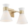 Quorum Lighting Beldar 2 - Light Vanity in  Aged Brass - 2 of 4