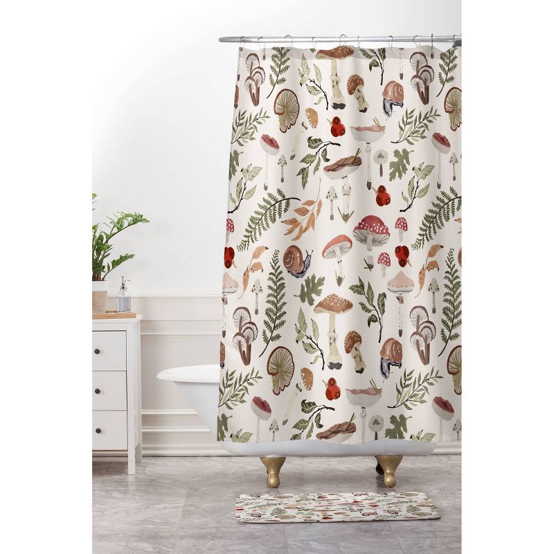 Marta Barragan Camarasa Mushroom Seasonal Shower Curtain Brown - Deny Designs, 4 of 5