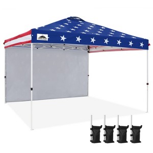 EAGLE PEAK 12x12ft Pop Up Canopy with One Sidewall, Easy Setup Event Instant Tent - 1 of 4