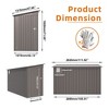 PAGED 4x9 FT Outdoor Storage Shed with Sloping Roof,Metal Tool Shed with 2 vents and 1 Side Open Door,Compact Garden Shed for Patio,Gray - 4 of 4