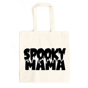 City Creek Prints Spooky Mama Canvas Tote Bag - 15x16 - Natural - 1 of 2