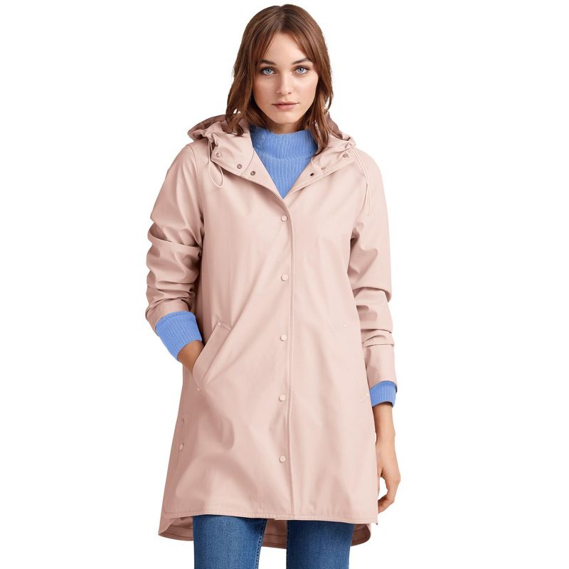 ellos Women's Plus Size Snap-Front Raincoat, 1 of 2