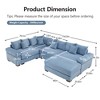 Aukfa Oversized Cloud Modular Corduroy Sofa Sectional with Ottoman - Reversible Deep Seat Couch for Living Room - 4 of 4