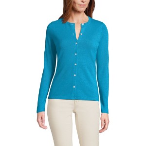 Lands' End Women's Cashmere Cardigan Sweater - 1 of 4