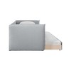 Meridian Furniture,Colton Linen Textured Fabric Twin Daybed - 3 of 4