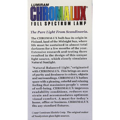 Lumiram Chromalux Full Spectrum Lamp Light Bulb 3 Way 50-100-150W Frosted - 1 ct
